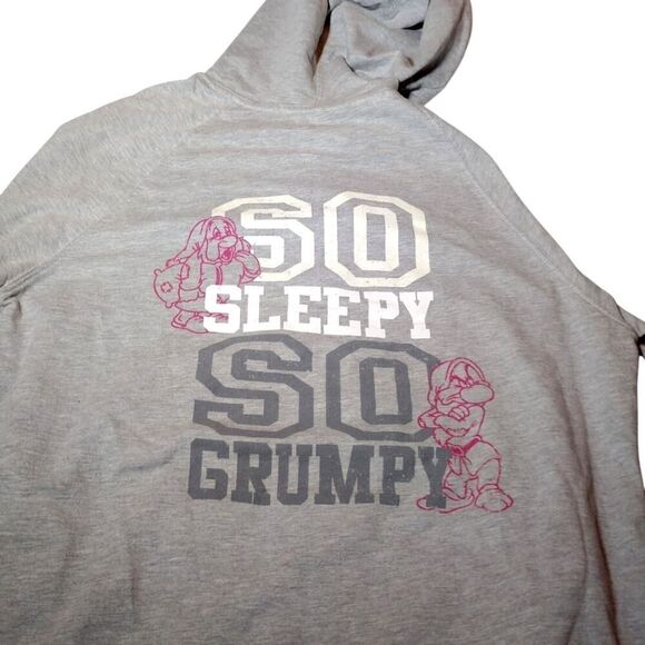 Disney Grumpy Snow White Women's Gray Zip Up Graphics Hoodie - XL - Picture 3 of 4
